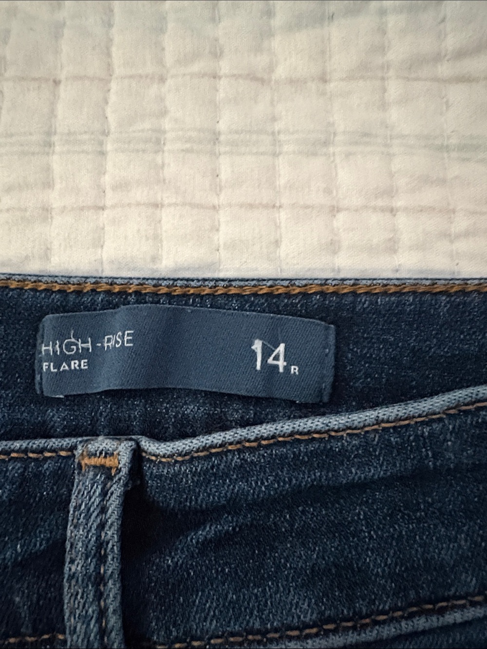J. Jill High-Rise Flare Jeans - Dark Blue Denim